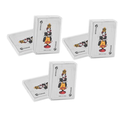 ORFOFE 6 Sätze Teiliges Mini Spielkartenset für Robuste Kunststoffkarten Kompakt und Reisetauglich Lustige Miniatur Pokerkarten für Unterwegs Geschenkidee für Jungen und Mädchen von ORFOFE