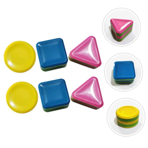 ORFOFE 6 Stck Teiliges Rhythmus Shaker Dreieck Rund Buntes Kindermusikinstrument für Kleinkinder Fördert Kreativität Feinmotorik und Hand Auge koordination von ORFOFE