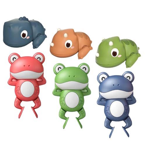 ORFOFE 6 Stück Badewannenspielzeug Zum Aufziehen, Schwimmen, Frosch, Dinosaurier, Badewannenspielzeug, Schwimmendes Duschspielzeug ORFOFE 6 Stück Badewannenspielzeug Zum Aufziehen, Schwimmen, Frosch, Dinosaurier, Badewannenspielzeug, Schwimmendes Duschspielzeug von ORFOFE