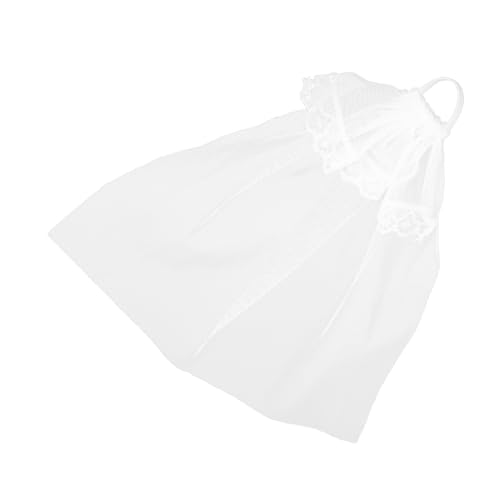 ORFOFE 6-teiliges Puppen-Brautschleier-zubehör Perlen Kurzer Hochzeitsschleier Schleife Für Puppen Handgefertigtes Schleier-Set Für Das Party-Outfit Von Mädchen von ORFOFE