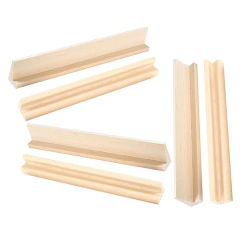 ORFOFE 6 Stück Holz Buchstabenhalter DIY Holzständer für Domino und Spielkarten Vielseitig Kombinierbare Dekorationsbasis für Namen Botschaften und Kreative Bastelprojekte zu Hause und von ORFOFE