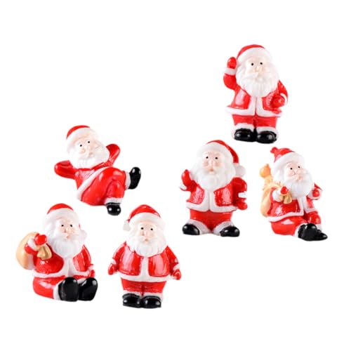 ORFOFE 6pcs Harz Mini Schneemann Ornamente Santa Claus Weihnachten Decor Für Und Party von ORFOFE
