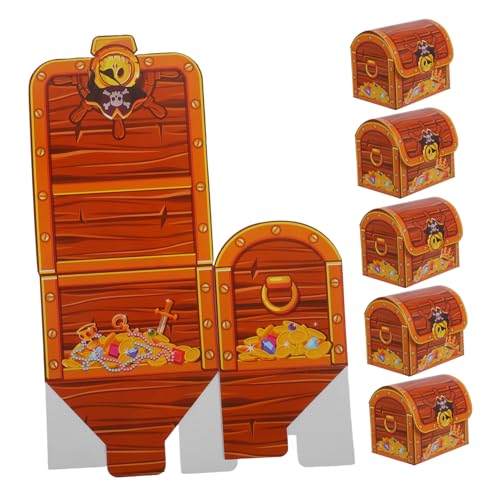 ORFOFE 6 Stück Piraten Schatztruhe Geschenkboxen aus Halloween Party Dekoration Candy Holder für Kindergeburtstag Praktische Mitgebsel Schatzkiste für Piraten Snack und Party Treats ORFOFE 6 Stück Piraten Schatztruhe Geschenkboxen aus Halloween Party Dekoration Candy Holder für Kindergeburtstag Praktische Mitgebsel Schatzkiste für Piraten Snack und Party Treats von ORFOFE