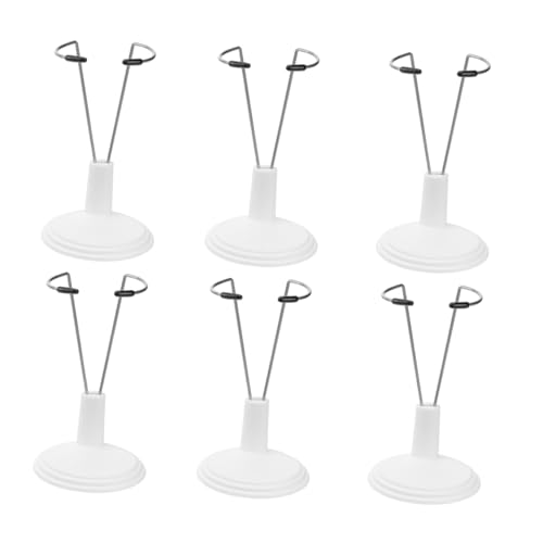 ORFOFE 6 Stück Puppenständer aus Weißem PVC Stabiler Präsentationsständer für Puppen Platzsparend und Langlebig für Zuhause Laden und Markt von ORFOFE