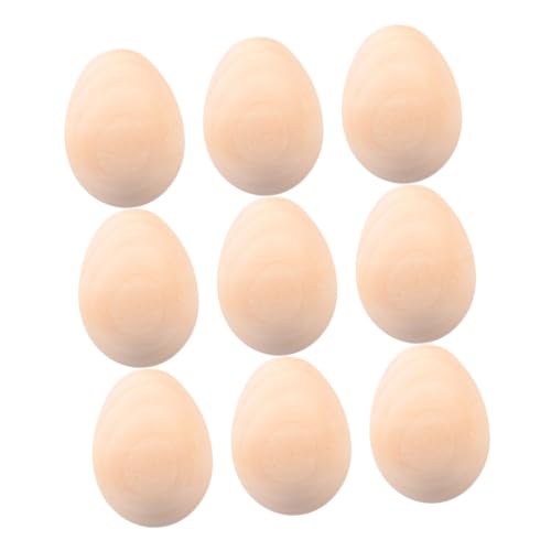ORFOFE 6 Stück Teiliges DIY Holzeier zum Bemalen Unbemalte Ostereier für Kreative Malen und Gestalten für Eltern Junge Mädchen Aktivitäten Natürliche Holzmaterialien Robust und Sicher von ORFOFE