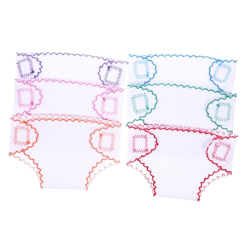 ORFOFE 6 Stück Teiliges Handgefertigte Stoffwindeln für Puppen Verstellbare DIY Puppenwindeln in Rot Blau Orange Grün Praktisches Puppenzubehör für Puppenkleidung von ORFOFE