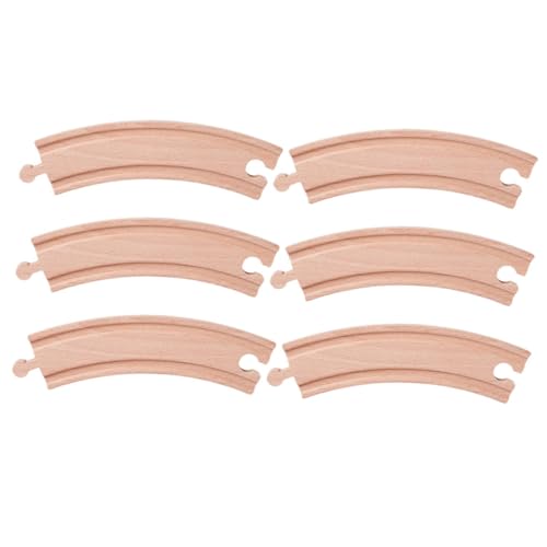 ORFOFE 6 Stück Teiliges Holz zugschienen Bogen Kindgerechtes Eisenbahnzubehör für Jungen und Mädchen Fördert Feinmotorik Hand Auge koordination und Kreatives ORFOFE 6 Stück Teiliges Holz zugschienen Bogen Kindgerechtes Eisenbahnzubehör für Jungen und Mädchen Fördert Feinmotorik Hand Auge koordination und Kreatives von ORFOFE