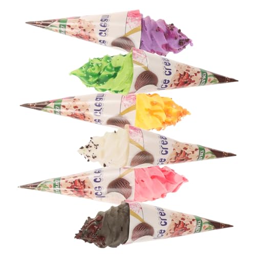ORFOFE 6 Stück Teiliges Künstliche Eiswaffeln aus Realistische Dekorative Eiscreme Deko mit Magnet Kreative Kühlschrankmagneten für Eisdiele Büro und Sommerspaß ORFOFE 6 Stück Teiliges Künstliche Eiswaffeln aus Realistische Dekorative Eiscreme Deko mit Magnet Kreative Kühlschrankmagneten für Eisdiele Büro und Sommerspaß von ORFOFE