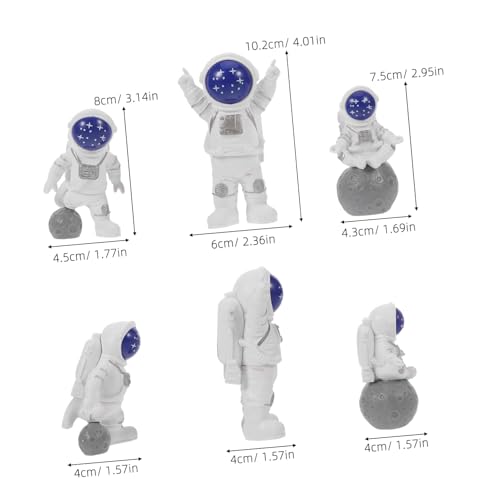 ORFOFE 6 Stück Teiliges Mini Resin Astronaut Kuchenfiguren Wiederverwendbar Leicht und Detailliert Space Party Favor für Weltraum Geburtstagsthema Dekoration ORFOFE 6 Stück Teiliges Mini Resin Astronaut Kuchenfiguren Wiederverwendbar Leicht und Detailliert Space Party Favor für Weltraum Geburtstagsthema Dekoration von ORFOFE