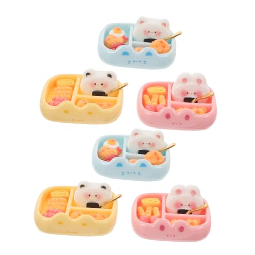 ORFOFE 6 Stück Teiliges Miniatur Bento Sushi aus Resin Mini Japanische Essensmodelle für Puppenhaus Vielseitige Miniatur Accessoires für Micro und Kreative DIY Szenen von ORFOFE