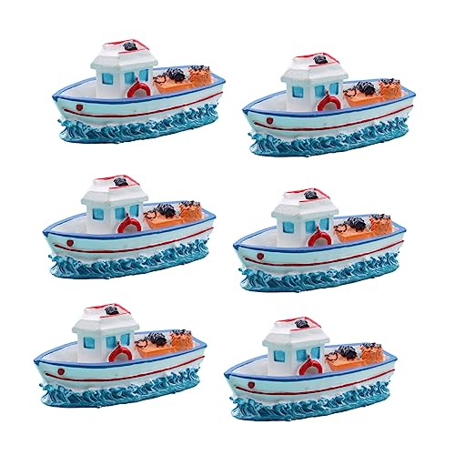 ORFOFE 6 Stück Teiliges Miniatur Boot aus Resin Kreative Modellierung für Aquarien Dekoration Zufällige Farben für Garten und Zuhause Zufällige Farbe Zufällige Farbe ORFOFE 6 Stück Teiliges Miniatur Boot aus Resin Kreative Modellierung für Aquarien Dekoration Zufällige Farben für Garten und Zuhause Zufällige Farbe Zufällige Farbe von ORFOFE