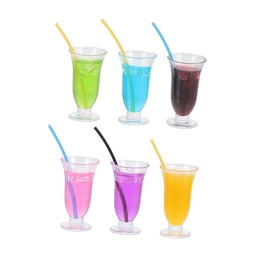 ORFOFE 6 Stück Teiliges Miniatur Cocktailsortiment mit Glatter Oberfläche und Lebendiger Dekoratives Puppenhaus Zubehör für Realistische Küchendekoration und Miniatur Sammler Farbenfrohe ORFOFE 6 Stück Teiliges Miniatur Cocktailsortiment mit Glatter Oberfläche und Lebendiger Dekoratives Puppenhaus Zubehör für Realistische Küchendekoration und Miniatur Sammler Farbenfrohe von ORFOFE