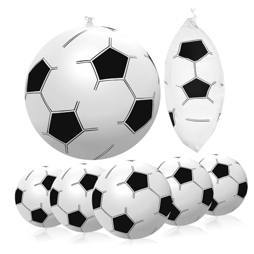 ORFOFE 6 Stück Teiliges PVC Aufblasbares Fußballspielzeug Langlebig Bruchfest Modischer Soccer Ball Look für Tragbar für Indoor Outdoor Spielplatz und Strandspaß ORFOFE 6 Stück Teiliges PVC Aufblasbares Fußballspielzeug Langlebig Bruchfest Modischer Soccer Ball Look für Tragbar für Indoor Outdoor Spielplatz und Strandspaß von ORFOFE