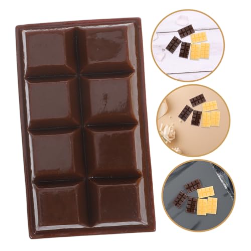ORFOFE 6 Stück Teiliges Resin Schokoladenmodell Realistische Tischdekoration in Braun und Weiß Leichte Stabile Kunst Schokolade für Party Fotorequisite und Restaurantdeko von ORFOFE