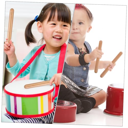 ORFOFE 6 Stück Teiliges Rhythmusstäbe aus Hochwertigem Holz Pädagogisches Schlaginstrument für Musikalische Früherziehung Sicher und Einfach zu Bedienen für Kleinkinder und von ORFOFE