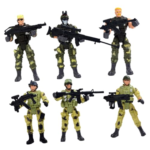 ORFOFE 6 Stück Teiliges Special Forces Realistische Soldatenmodelle aus Robustem Kunststoff Interaktives Eltern Junge Mädchen für Jungen und Mädchen Koordination und Wissen von ORFOFE
