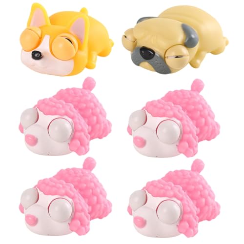 ORFOFE 6 Stück Teiliges Squeeze Weiche Hand Sensory Drückspielzeuge Bunte Cartoon Figuren als Partygeschenke und Dekoration für Kinderzimmer und Geburtstagsfeiern von ORFOFE