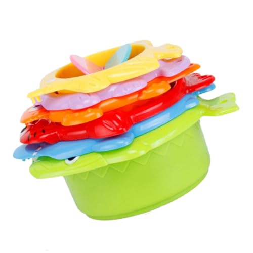 ORFOFE 6 Stück Teiliges Stapelbecher für Junge Mädchen Ab Monaten Bunte Montessori Spielbecher mit Glatter Oberfläche Fördert Hand Auge koordination und Kreatives Langlebig und Sicher von ORFOFE