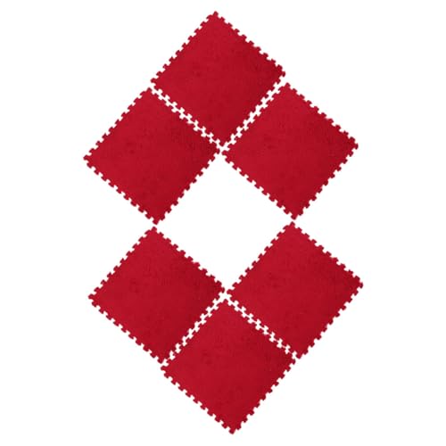 ORFOFE 6 Stück Teiliges Weiche Austauschbare Puzzle bodenmatten aus Flauschigem Eva Schaum rutschfest und Vielseitig als Spielmatte Sitzkissen und Bodenschutz für Wohnräume Rot ORFOFE 6 Stück Teiliges Weiche Austauschbare Puzzle bodenmatten aus Flauschigem Eva Schaum rutschfest und Vielseitig als Spielmatte Sitzkissen und Bodenschutz für Wohnräume Rot von ORFOFE