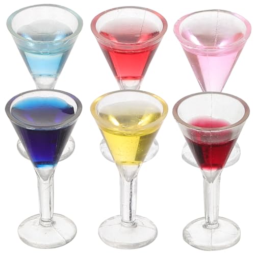 ORFOFE 6-teiliges Miniatur-cocktailgläser-Set Für Puppenhäuser Miniatur-küchenspielzeug von ORFOFE