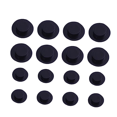 ORFOFE 60 Stück Mini Kunststoff Clownshüte Schwarz Kleine Bunte Partyhüte für DIY Basteln Foto Requisiten Festliche Kopfbedeckung für Weihnachtsdeko von ORFOFE