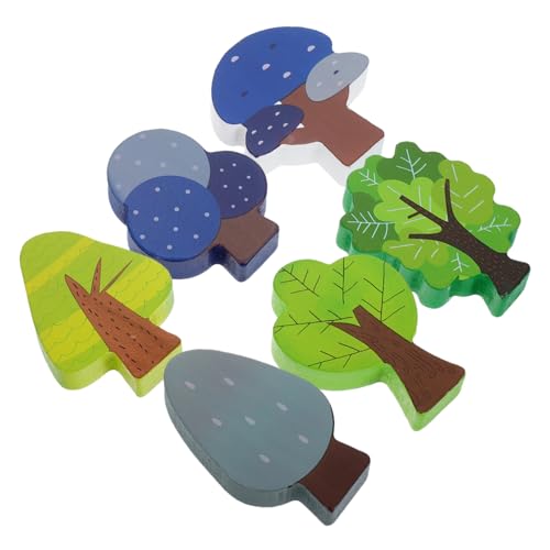 ORFOFE 6Stücke Teiliges Set Holzbaum Bäume für Holzeisenbahn Zubehör Kindersicheres Naturholz für Kreative Spielumgebungen und Fantasievolle Zugszenen ORFOFE 6Stücke Teiliges Set Holzbaum Bäume für Holzeisenbahn Zubehör Kindersicheres Naturholz für Kreative Spielumgebungen und Fantasievolle Zugszenen von ORFOFE