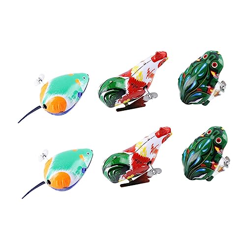 ORFOFE 6Stücke Vintage Aufziehspielzeug Teiliges mit Frosch Huhn und Lustige Kreative Spieluhr für Robuste und Langlebige Designs für Nostalgische ORFOFE 6Stücke Vintage Aufziehspielzeug Teiliges mit Frosch Huhn und Lustige Kreative Spieluhr für Robuste und Langlebige Designs für Nostalgische von ORFOFE