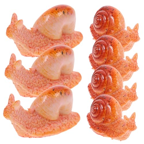 ORFOFE 7 Stück Teiliges Mini Schneckenfiguren aus Resin Glatte Oberfläche Detailreiche Mikrolandschaft Dekoration Vielseitig für Garten Zimmer und Outdoor Deko Kleine Schnecken Ornamente von ORFOFE