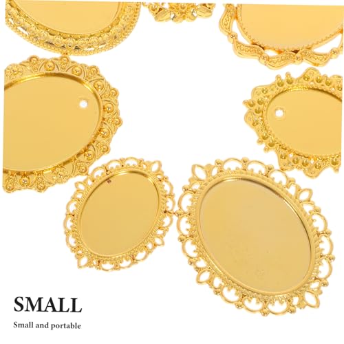 ORFOFE 7 Stück Teiliges Miniatur Bilderrahmen Vintage Ovaler Metallrahmen Goldfarben für Puppenhaus Dekoration DIY Foto Schmuckdisplay Vielseitig Einsetzbar Kompakt und Detailreich von ORFOFE