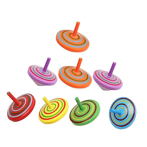ORFOFE 8 Stück Kleiner hölzerner Kreisel für kinderspielzeug zabawki stymulujące rozwój Toy for The Teachers -Set Toy Set Top- Kinderoberteile von ORFOFE