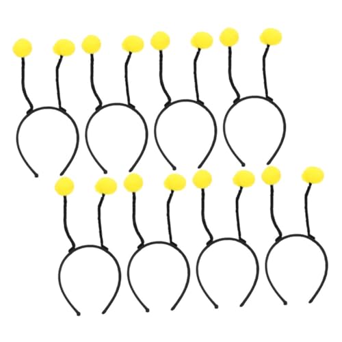 ORFOFE 8 Stück Pelzknäuel-Stirnband für klein Farbe Stirnbänder Puff Mädchenhaarband Mädchen Accessoires Haarbandverzierung Festival-Stirnband-Requisiten Mädchenhaarreiber Eisendraht Gelb von ORFOFE