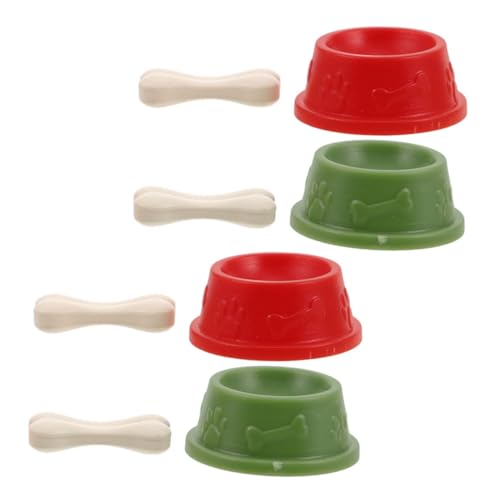 ORFOFE Mini-hundefutternapf-Set 8-teilig Realistisches Haustier-zubehör Für Das Puppenhaus Von Kindern Multifunktionales Spielzeug Für Katzen Bezauberndes Design von ORFOFE