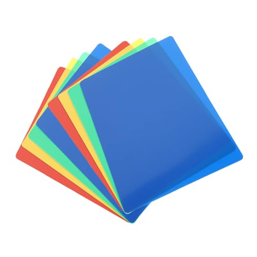 ORFOFE 8 Stück Teiliges Bastelset Kunststoff Schneidematten Bunte Töpferunterlagen für Modelliermasse Einfach zu Handhabende Sichere DIY Tonmatten für Mädchen und Jungen von ORFOFE