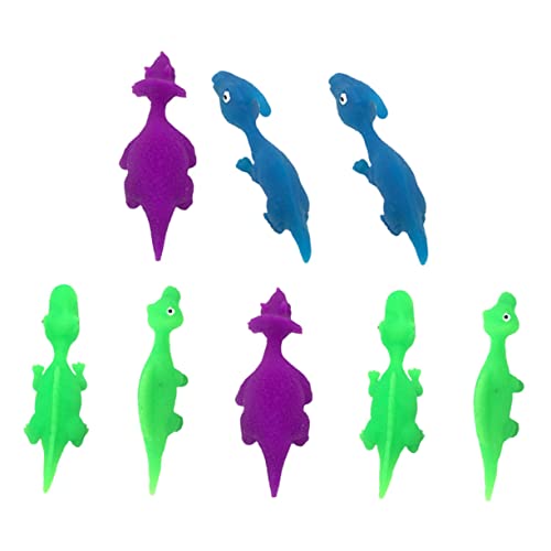 ORFOFE 8 Stück Teiliges Dinosaurier Fingerspielzeug aus Flexiblem TPR Elastisch und Schießbar Decompressions und Partyspielzeug für Zufällige Farben Lustiges Dinosaurier Zufällige Farbe von ORFOFE