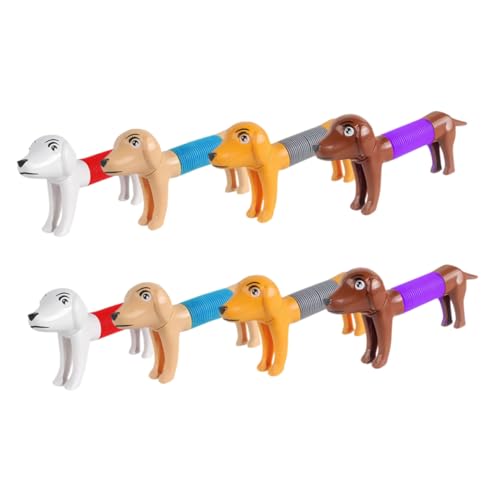 ORFOFE 8 Stück Teiliges Interaktives Stretch Hunde Welpen mit Lustigem Pop Tube Design Dehnbar Taktile Entspannungsspielzeuge als Partygeschenk und Stressabbau von ORFOFE