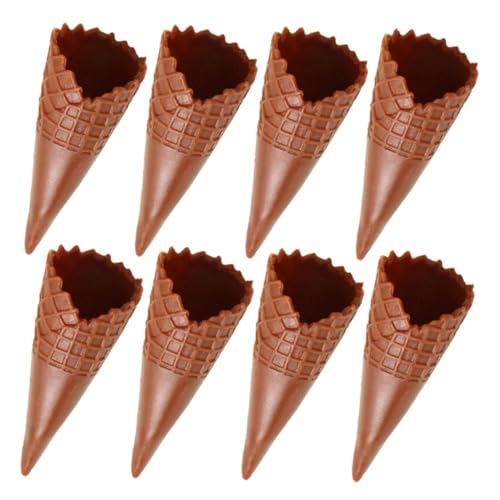 ORFOFE 8 Stück Teiliges Mini Eiscreme Modelle aus Flexiblem PVC Realistische Künstliche Eistüten für DIY Dekoration Langlebige Requisiten für Eisdiele Küchen Festtagsgestaltung von ORFOFE