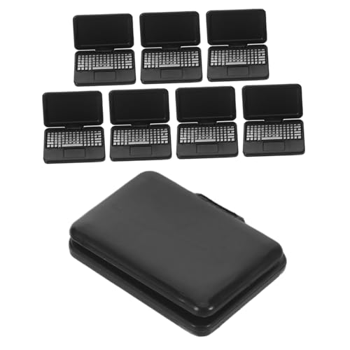 ORFOFE 8 Stück Teiliges Miniatur-Dollhouse-Laptop- Klappbare Mini-spielzeugcomputer für Fördert Technisches Interesse Frühe Bildung Rollenspiel und Kreative Vorstellungskraft von ORFOFE