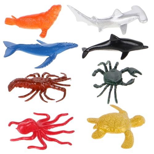 ORFOFE 8 Stück Teiliges Realistische Tierfiguren aus Robustem Material für Pädagogisches Bastelset mit Detailgetreuen Meeresbewohnern für Interaktives Lernen und Meereskunde von ORFOFE