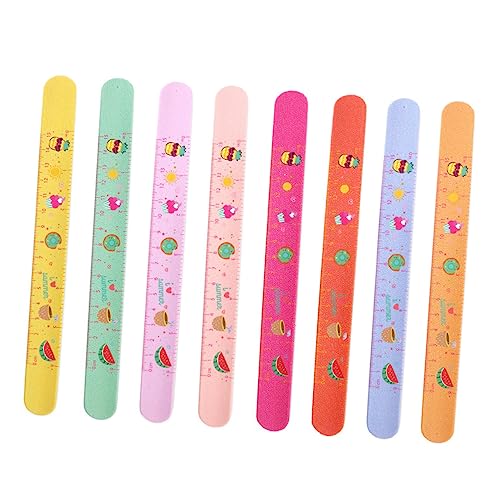 ORFOFE 8 Stück Teiliges Schnapparmband aus Flexiblem Silikon Bunte Armbänder mit Skalen Praktische und Langlebige Party Accessoires für Mädchen und Jungen von ORFOFE