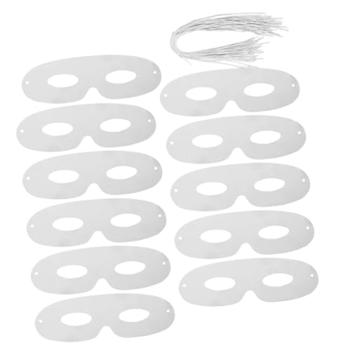 ORFOFE 80 Stück Weiße Papiermasken zum Bemalen Blanke Halbgesichtsmasken für Maskerade Kostümparty DIY Kreativität für Erwachsene und Vielseitig für Karneval und Halloween Geeignet von ORFOFE