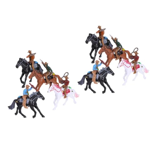ORFOFE 8Stücke Cowboy Figuren Western Cowboy Modelle aus Hochwertigem Lebendige Dekoration für Kinderzimmer und Lehrmaterialien für Kreative Spiele von ORFOFE