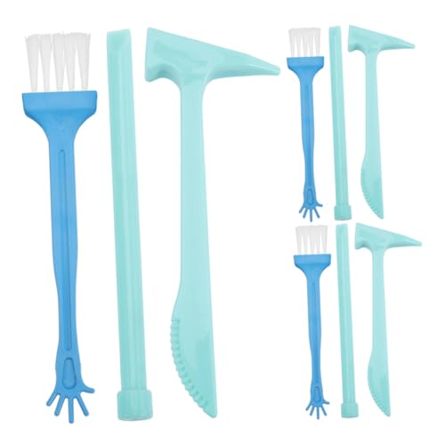 ORFOFE 9 Sätze Teiliges Ausgrabungsset mit Hammer Pinsel und Meißel Ergonomisches DIY Grabwerkzeug Kreativität Hand Auge Koordination und Naturwissenschaftlichem Interesse von ORFOFE