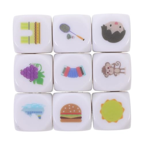 ORFOFE 9 Stück Teiliges Storytelling Würfelset aus Acryl mit Bunten Illustrationen Vielseitig Einsetzbar für Lernspiele Sprachförderung Kreativität und Soziale Interaktion Inklusive ORFOFE 9 Stück Teiliges Storytelling Würfelset aus Acryl mit Bunten Illustrationen Vielseitig Einsetzbar für Lernspiele Sprachförderung Kreativität und Soziale Interaktion Inklusive von ORFOFE