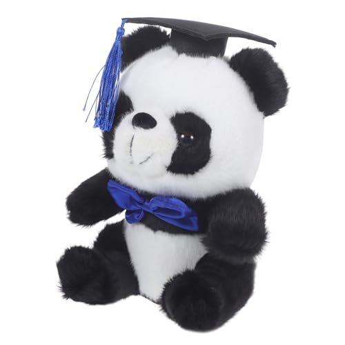 ORFOFE Abschluss Panda Figur Abschluss Cartoon Panda Gefüllter Abschlussbär Spielzeug Abschluss Plüsch Panda Stofftiere Abschluss Panda Panda Spielzeug Abschluss Hut von ORFOFE
