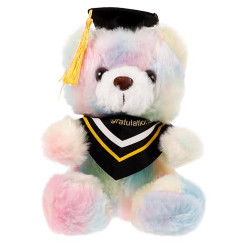 ORFOFE Abschlussbär Plüsch Kuscheltier Flauschig Cartoon Bär mit Doktorhut Abschlussgeschenk für Studenten und Rosa Blau von ORFOFE