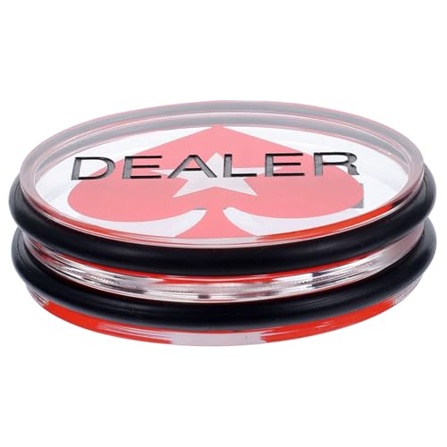 ORFOFE Acryl Poker Dealer Button Doppelseitig Glatte Kanten Langlebig für Holdem Spiel Zubehör von ORFOFE