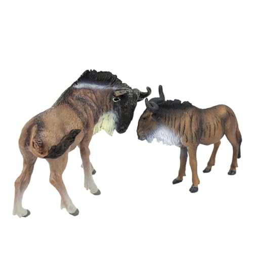 ORFOFE Afrikanisches GNU-Modell Spielzeug-nutztiere Gnus Wildtierfiguren Tiere Figur Kinderspielzeug Tierwelt Maßstabsgetreue Modelltiere Wilde Tierfiguren Haushaltsdekorationen PVC von ORFOFE