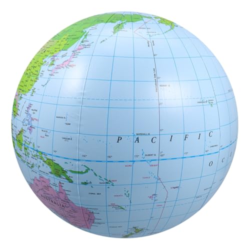 ORFOFE Aufblasbarer PVC Strandball mit Detaillierter Geografie Leicht Faltbar und Langlebig als Poolspielzeug und Lernspielzeug für Platzsparend und Einfach zu Reinigen ORFOFE Aufblasbarer PVC Strandball mit Detaillierter Geografie Leicht Faltbar und Langlebig als Poolspielzeug und Lernspielzeug für Platzsparend und Einfach zu Reinigen von ORFOFE