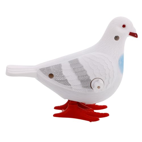 ORFOFE Aufziehspielzeug Taube Wind Up Hüpfendes Blechspielzeug Windspiel Tierfigur Weiß Batteriefrei Energysparend Für Kinderhandkoordination Und Partygeschenke von ORFOFE