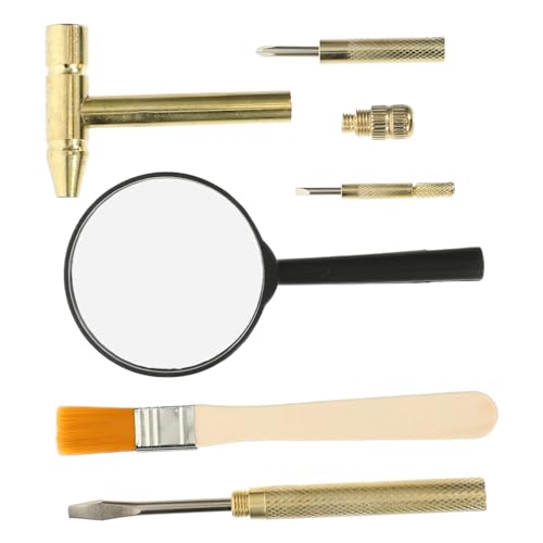ORFOFE Ausgrabungsset Grabwerkzeug Set mit Hammer Meißel Pinsel Lupe Metall Holz Abs Material Ergonomisch Sicher Fördert Kreativität und Hand-auge-koordination Lernspielzeug ORFOFE Ausgrabungsset Grabwerkzeug Set mit Hammer Meißel Pinsel Lupe Metall Holz Abs Material Ergonomisch Sicher Fördert Kreativität und Hand-auge-koordination Lernspielzeug von ORFOFE